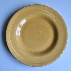 CORSICA Dinner Plate Round Dish Yellow 11”Hand Painted & Crafted, 1 Plate